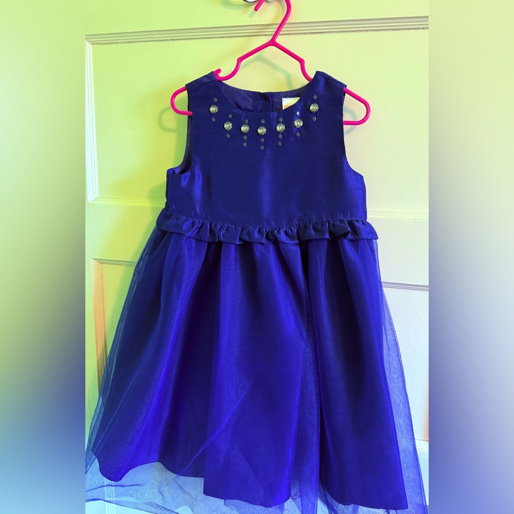 Gymboree Blue Jewel Tulle Holiday Christmas Dress